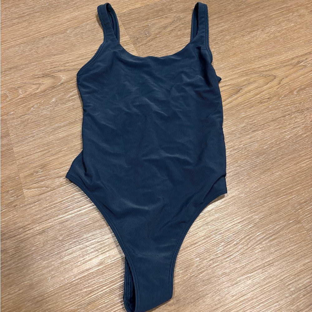 Abercrombie Blue Ribbed One Piece XS